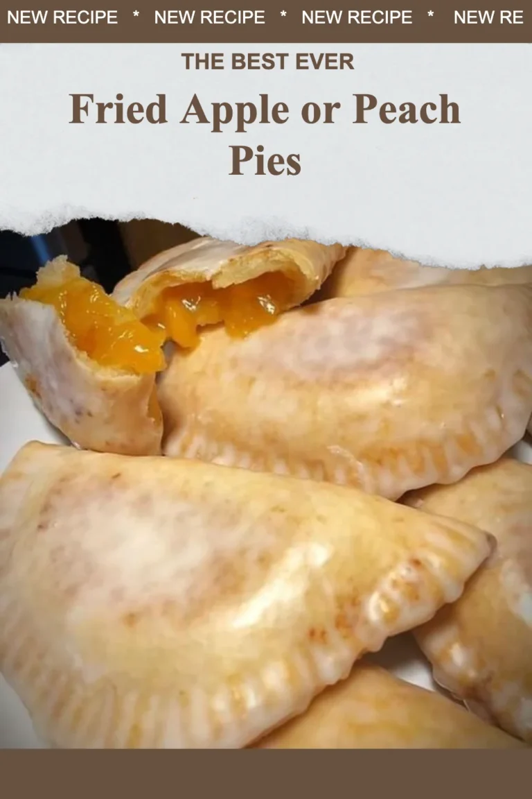 Golden fried apple and peach pies with crispy crust