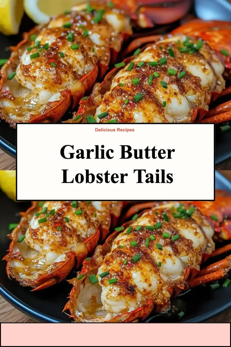 Succulent Garlic Butter Lobster Tails served on a plate, garnished for a gourmet seafood meal.
