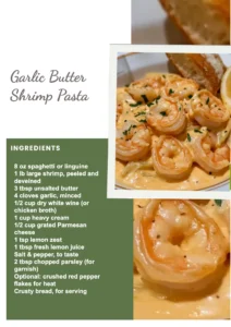 Delicious Garlic Butter Shrimp Pasta dish garnished with herbs