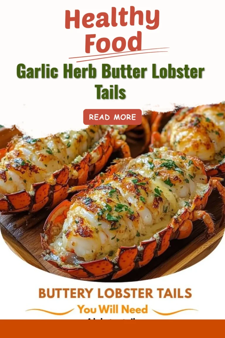Garlic Herb Butter Lobster Tails served on a plate, drizzled with herb butter.