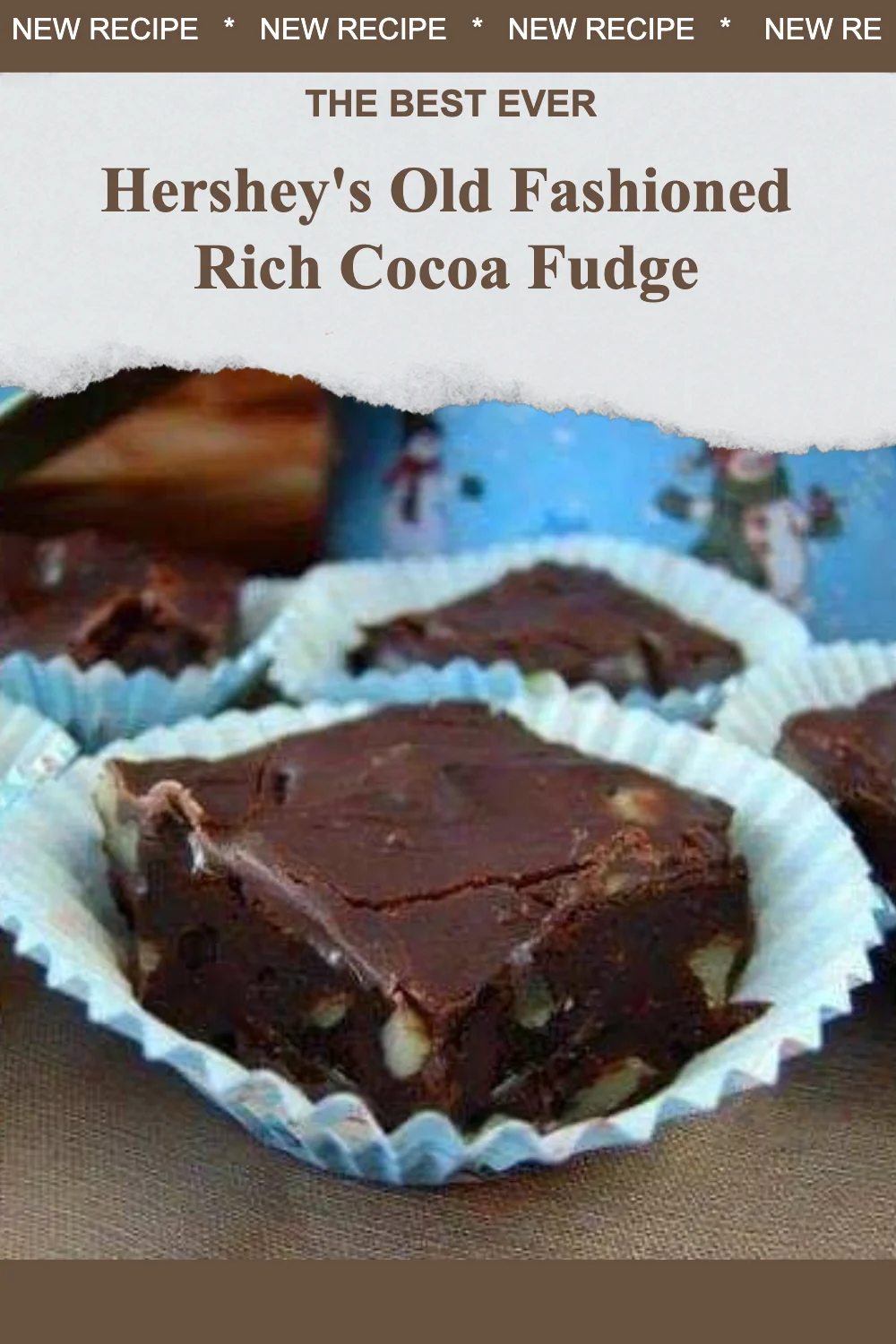 Hershey's Old Fashioned Rich Cocoa Fudge dessert with chocolate sauce