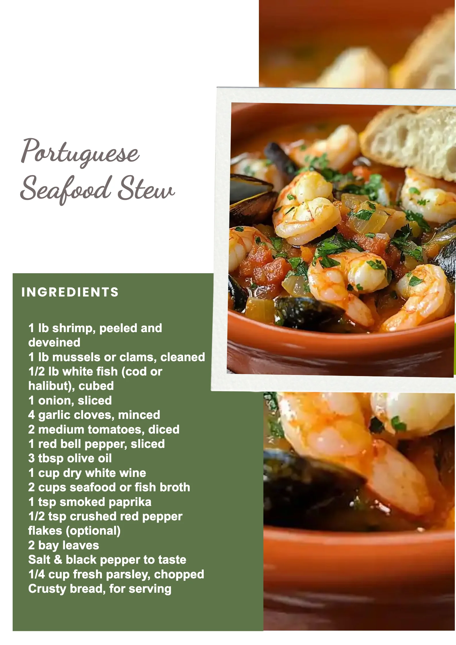 Portuguese Seafood Stew