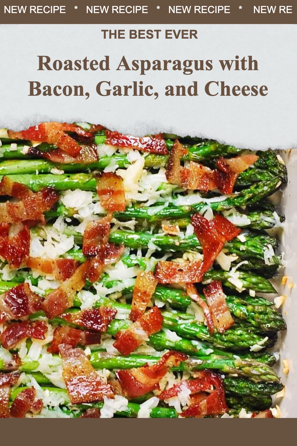 Roasted Asparagus with Bacon, Garlic, and Cheese
