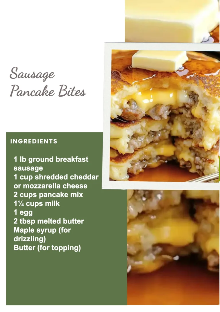 Delicious Sausage Pancake Bites served on a plate, perfect for breakfast
