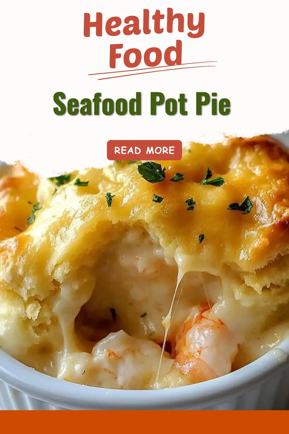 Delicious seafood pot pie with fresh seafood filling and flaky crust