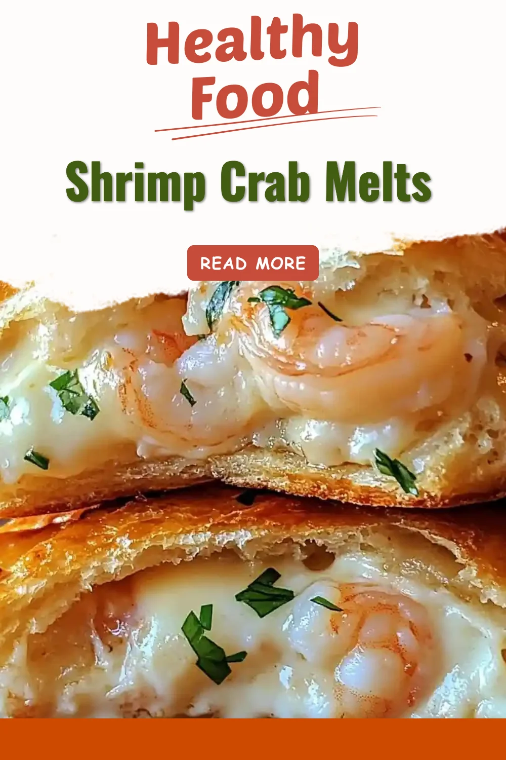 Delicious Shrimp Crab Melts served with melted cheese and fresh herbs