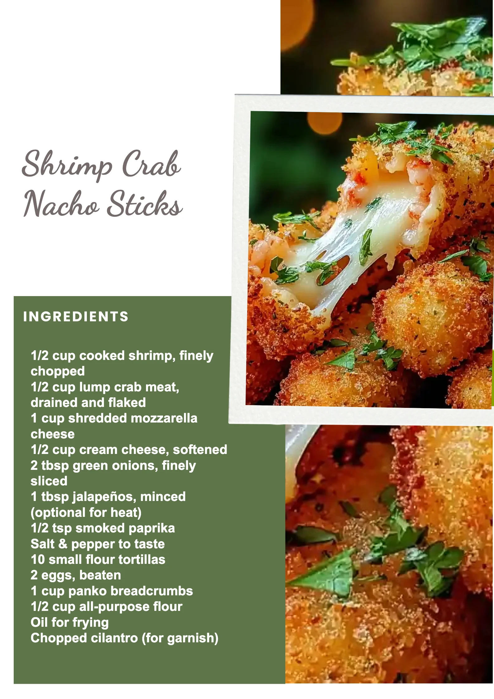 Shrimp Crab Nacho Sticks