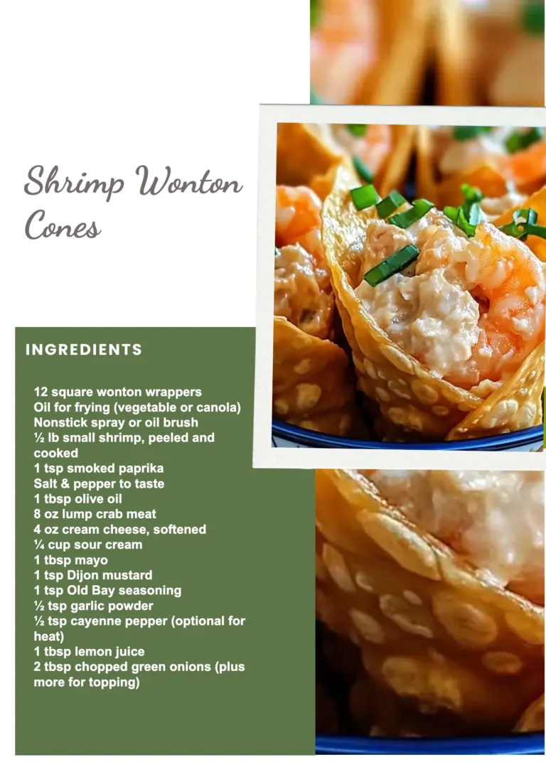 Crispy shrimp wonton cones filled with fresh shrimp and herbs