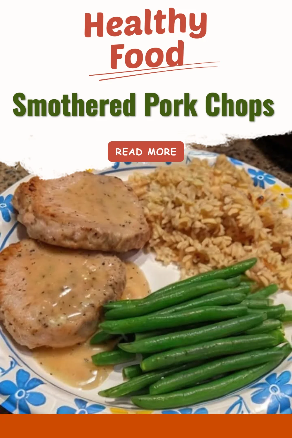 Delicious smothered pork chops cooked in flavorful sauce