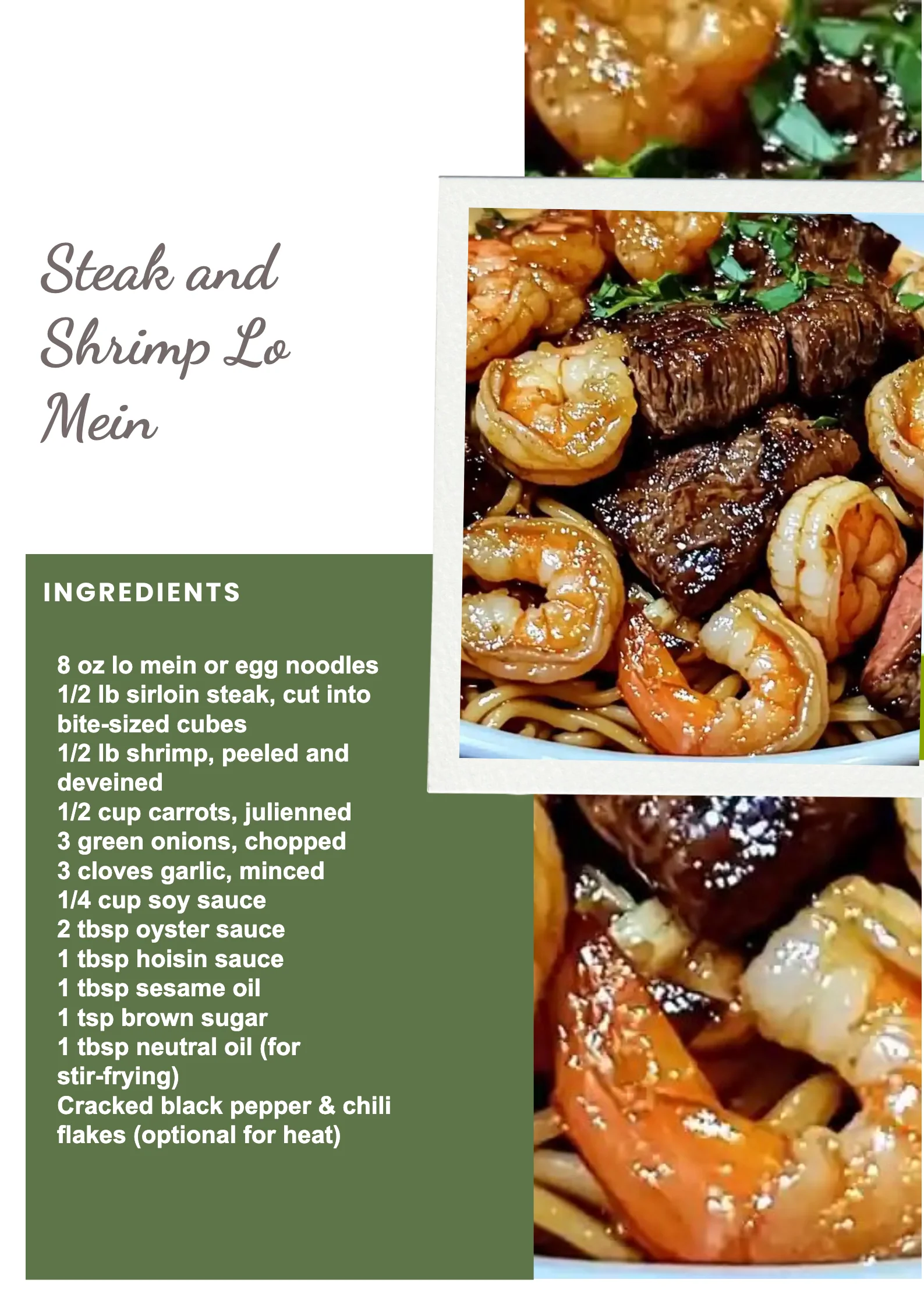 Steak and Shrimp Lo Mein