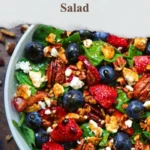 Delicious Strawberry Spinach Salad with fresh strawberries and leafy greens