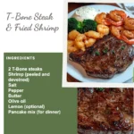 Surf and Turf with Creamy Garlic Sauce