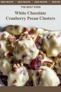 Delicious white chocolate cranberry pecan clusters made with premium ingredients
