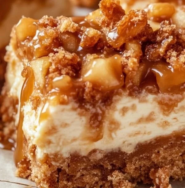 Caramel Apple Cheesecake Bars