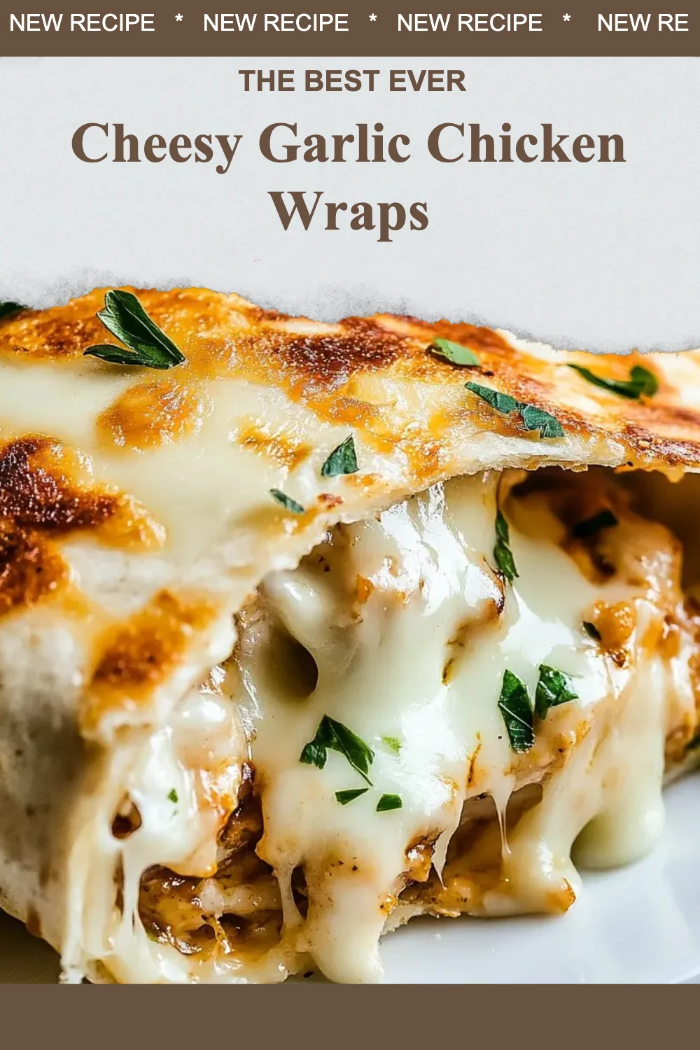 Cheesy Garlic Chicken Wraps