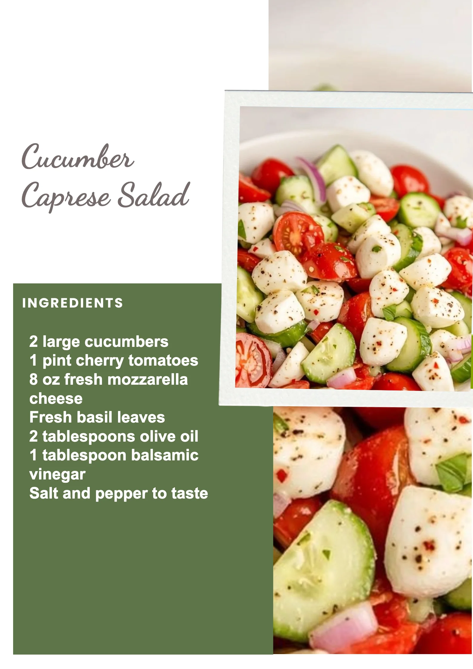 Cucumber Caprese Salad
