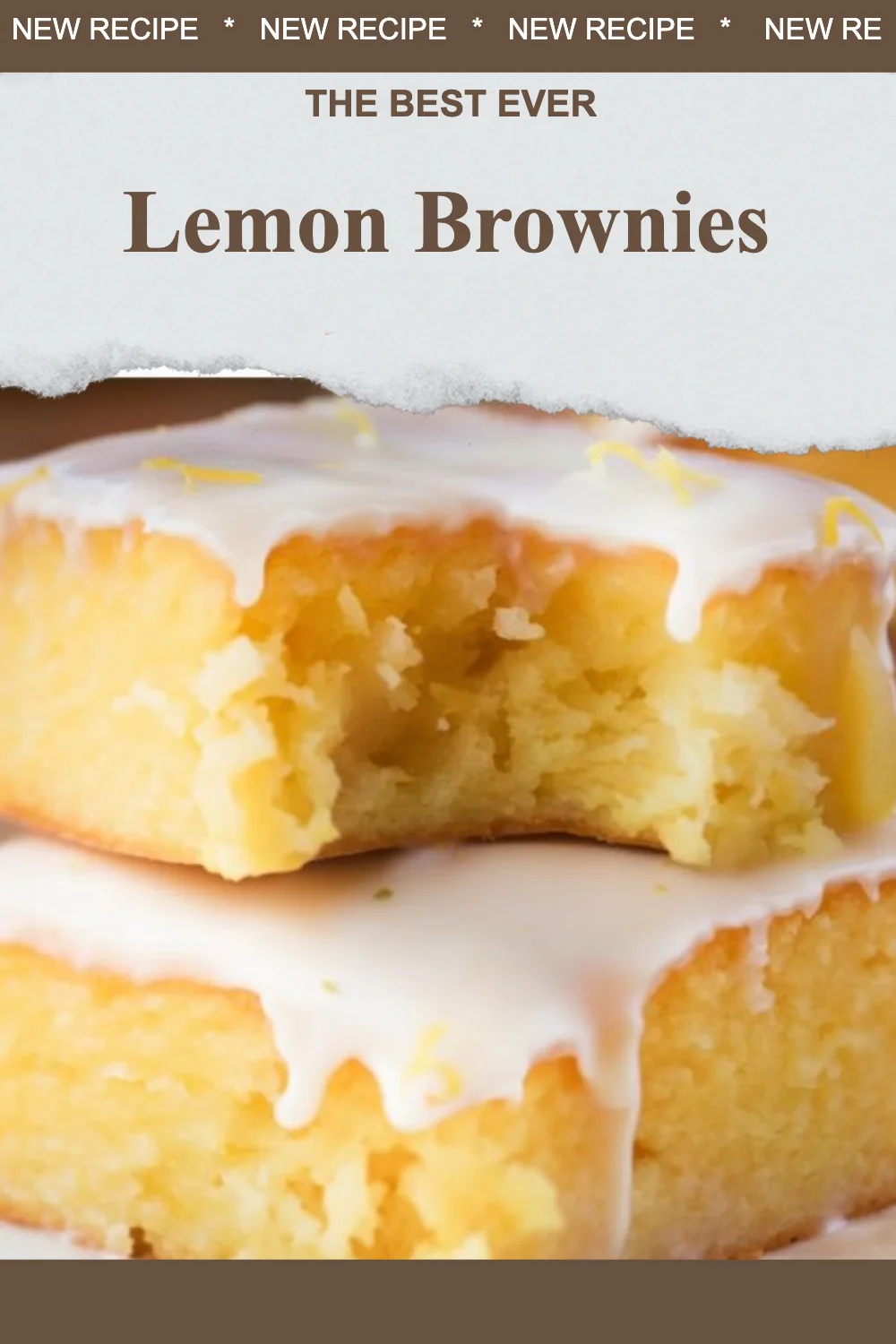 Delicious lemon brownies with a tangy taste and soft texture on a plate