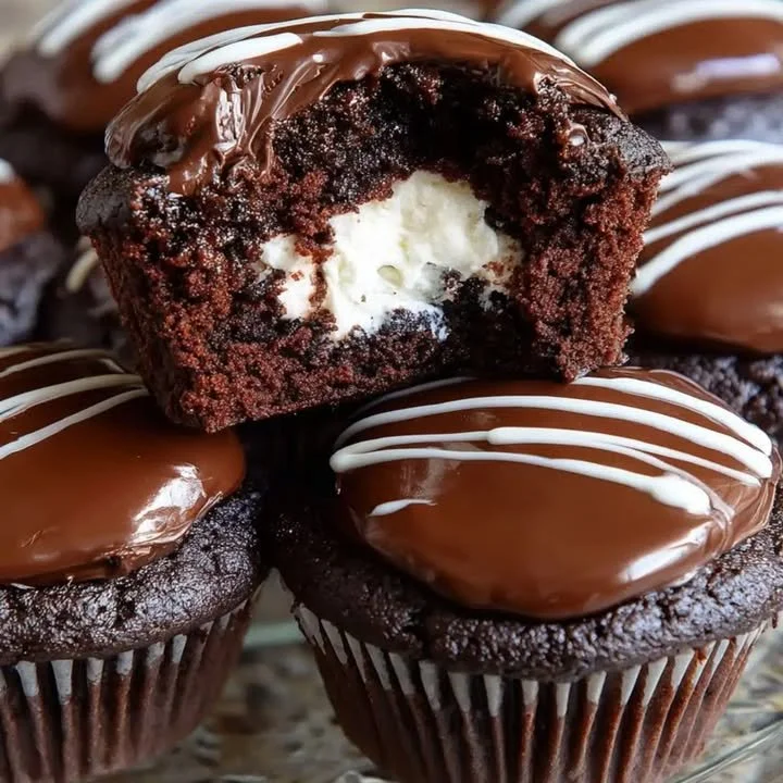 Creamy Hostess Chocolate Cupcakes
