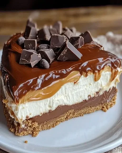 Decadent Chocolate Caramel Twix Cheesecake