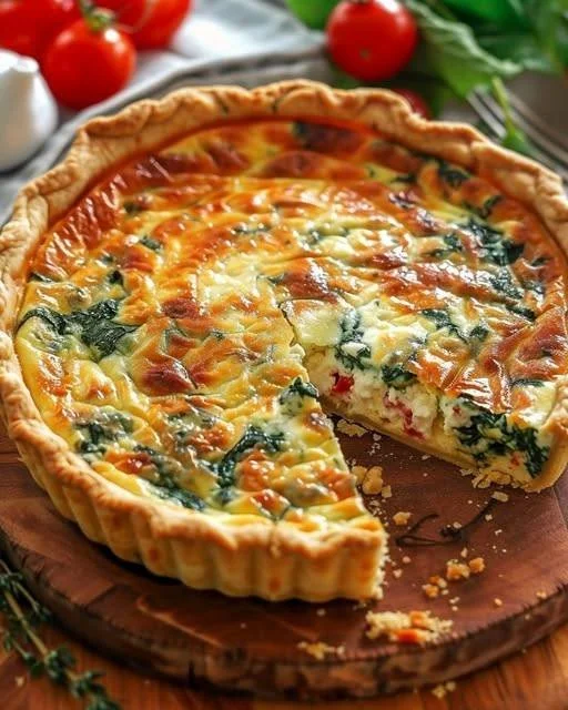 Elegant Ricotta and Spinach Quiche