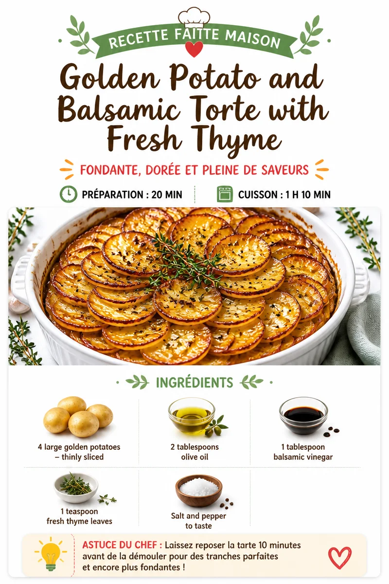 Golden Potato and Balsamic Tart with Fresh Thyme
