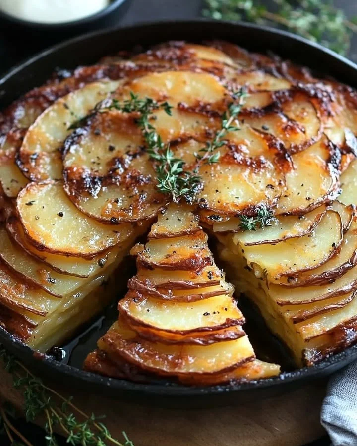 Golden Potato and Balsamic Tart with Fresh Thyme