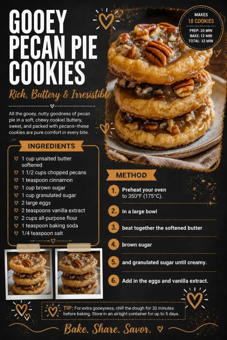 Gooey pecan pie cookies fresh out of the oven, showcasing their nutty topping and golden-brown crust.