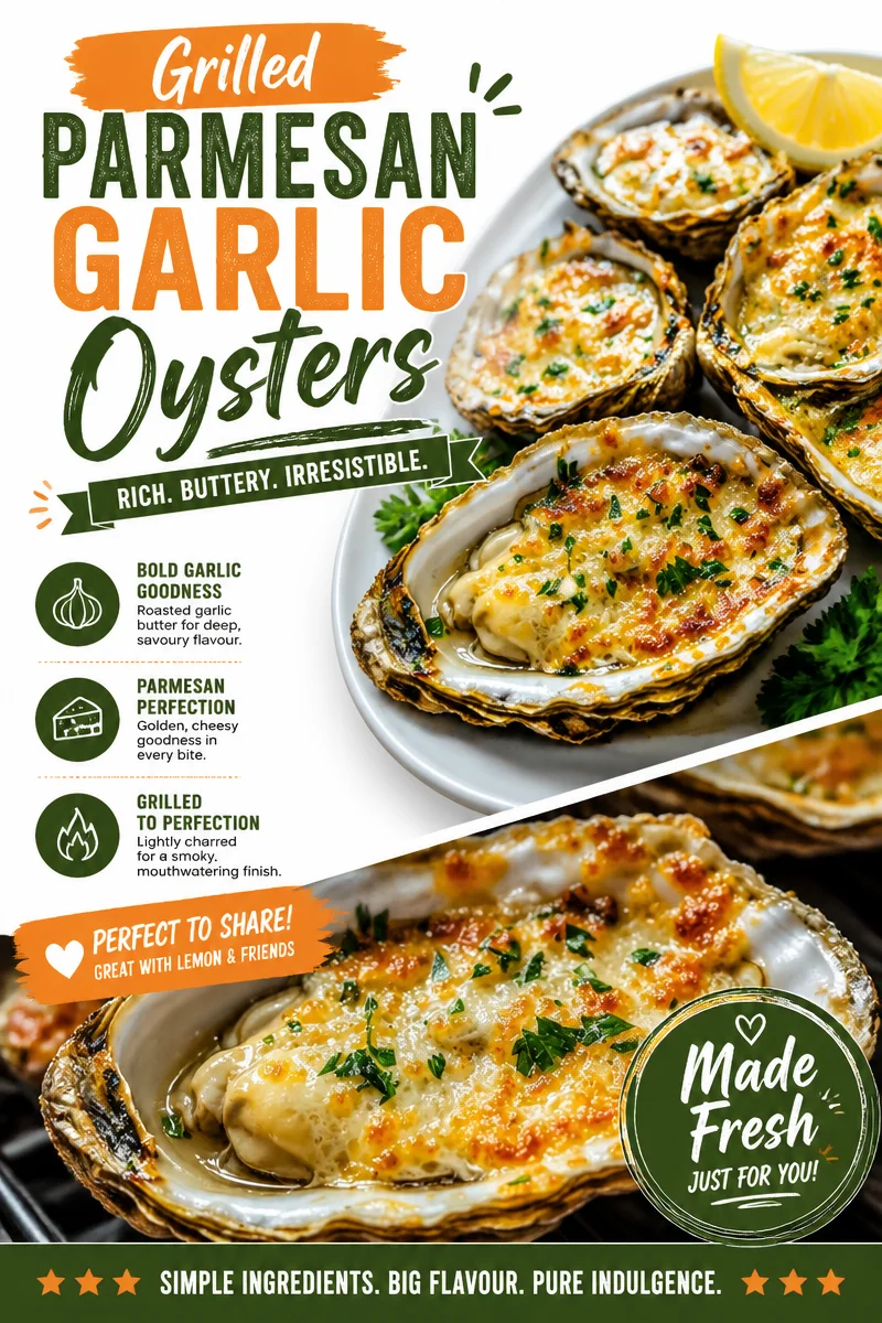 Grilled Parmesan Garlic Oysters