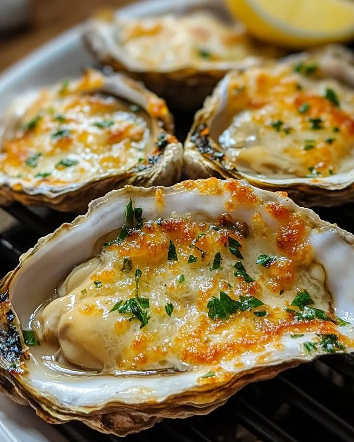 Grilled Parmesan Garlic Oysters
