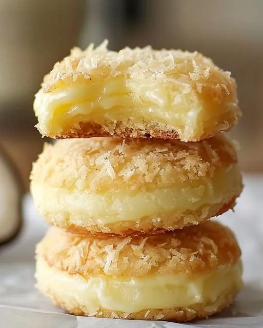 Heavenly Coconut Lemon Curd Biscuits