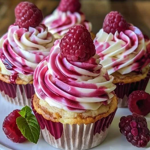 Heavenly Raspberry Cheesecake Cupcakes