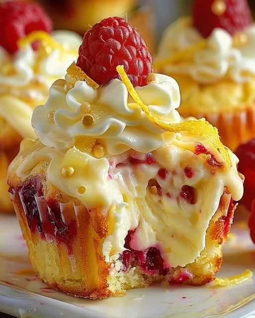 Heavenly Raspberry Lemon Cupcakes