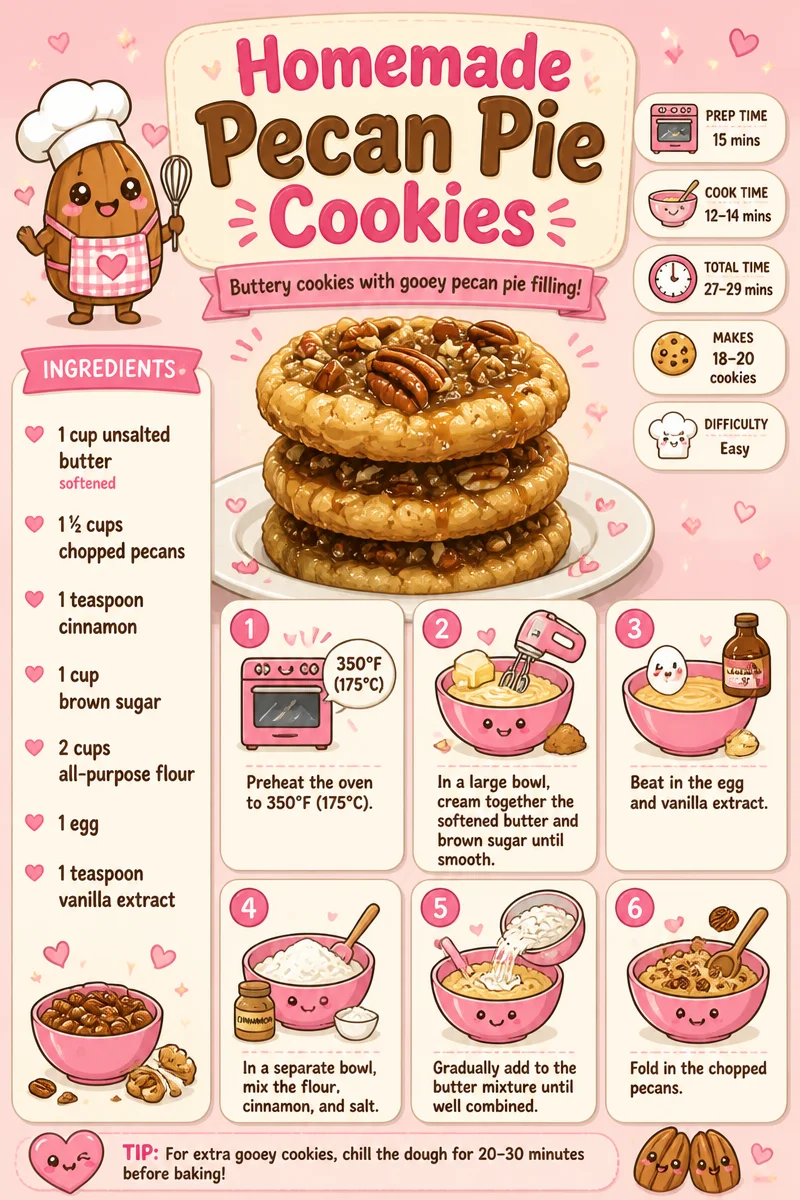 Delicious homemade pecan pie cookies on a plate
