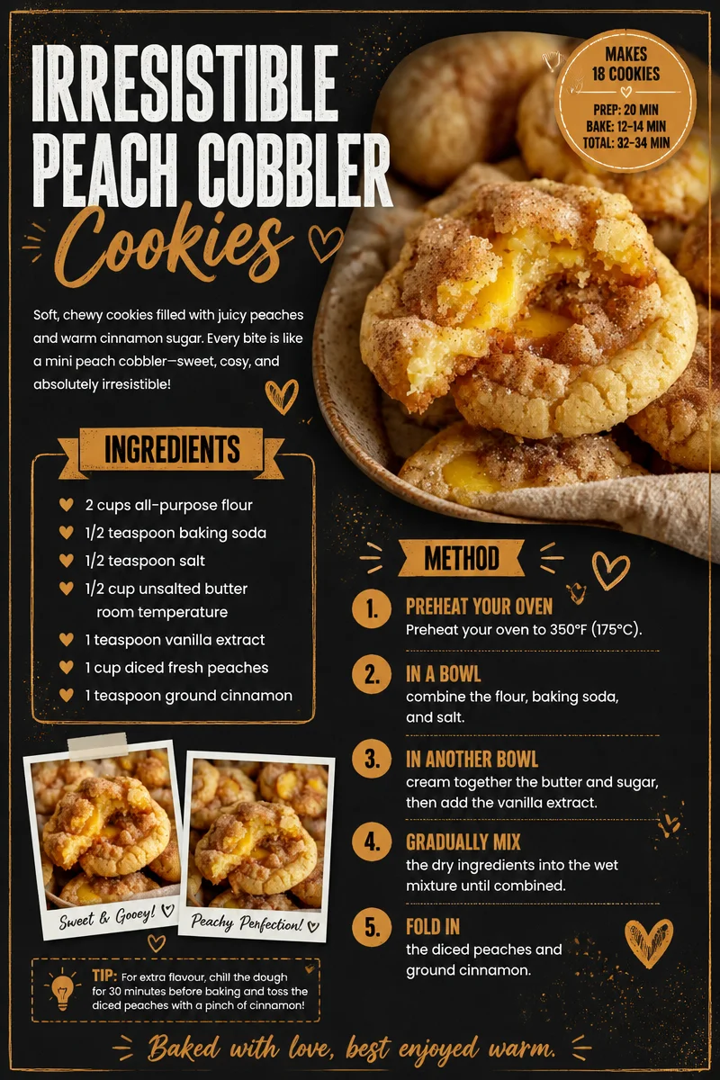 Irresistible peach cobbler biscuits with juicy peaches and fluffy topping