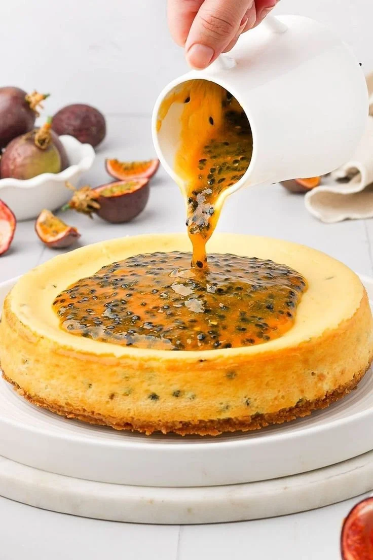 Baked Passion Fruit Cheesecake