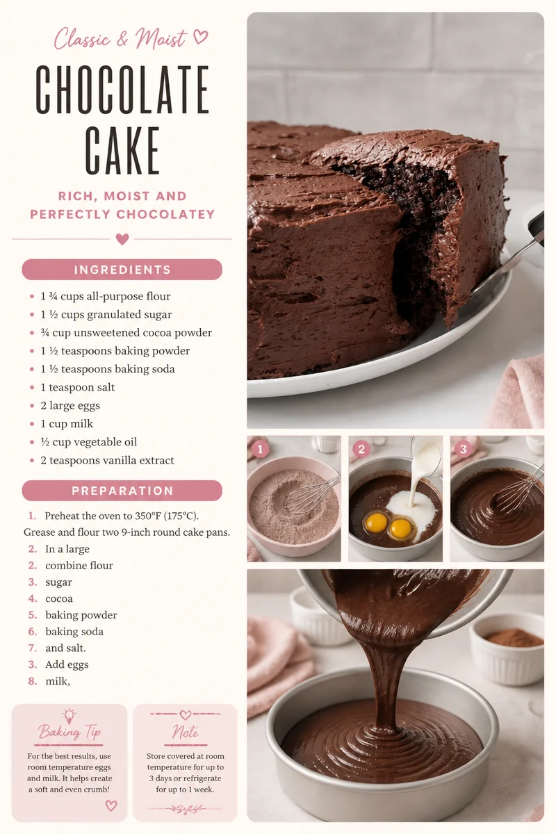 Decadent chocolate cake topped with chocolate icing and decorative sprinkles