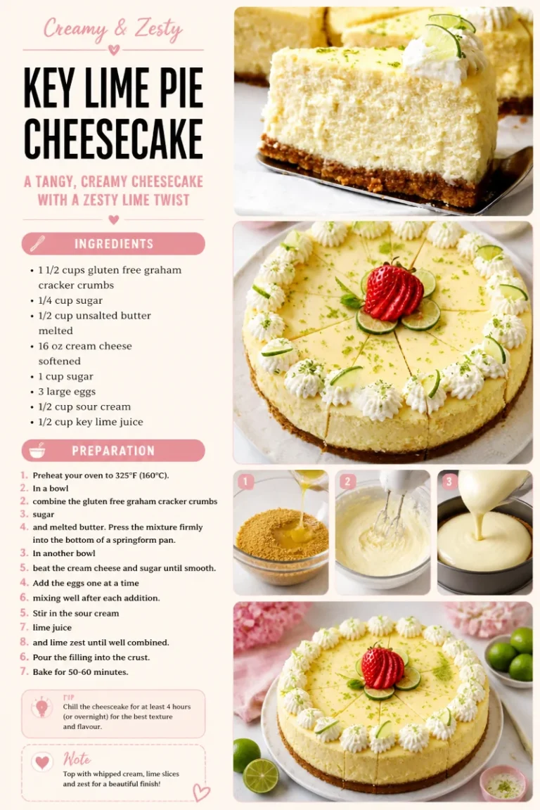A slice of Key Lime Pie Cheesecake with a graham cracker crust and lime garnish
