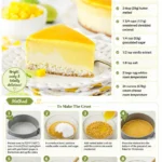 Slice of Mango Key Lime Cheesecake with vibrant mango topping and lime zest