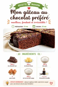Delicious homemade chocolate cake topped with chocolate frosting