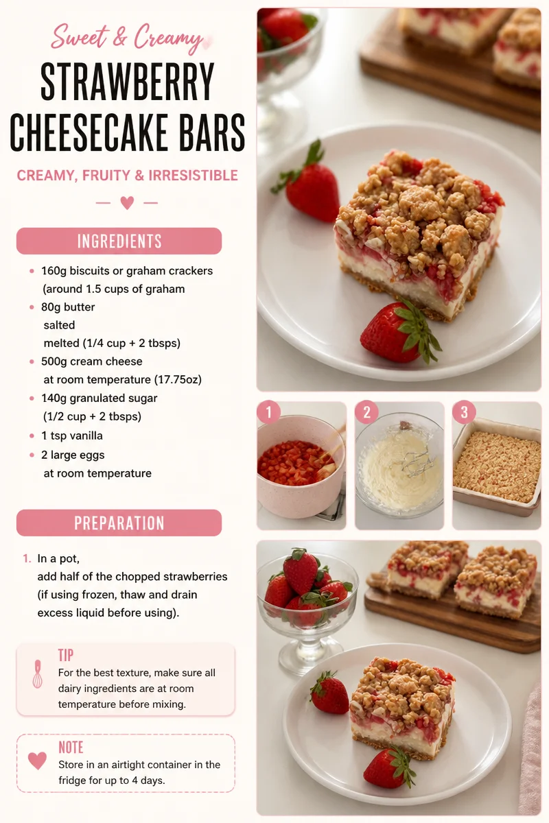 Strawberry cheesecake bars
