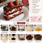 Chocolate Whipped Cream Cake with Strawberries