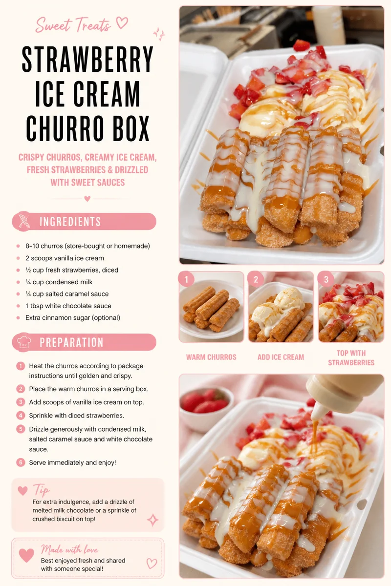 Delicious churros snack video featuring creative selling ideas and recipes.