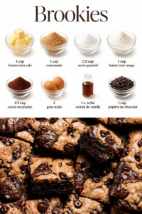 Brookies - mélange délicieux de brownies et cookies au chocolat