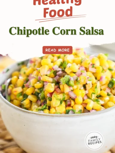 Bowl of vibrant Chipotle corn salsa with fresh ingredients