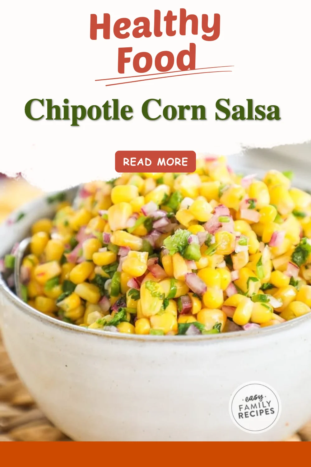 Bowl of vibrant Chipotle corn salsa with fresh ingredients