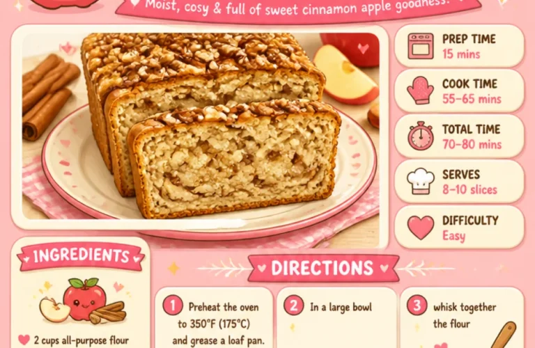 Freshly baked Cinnamon Apple Bread with a golden crust and cinnamon topping