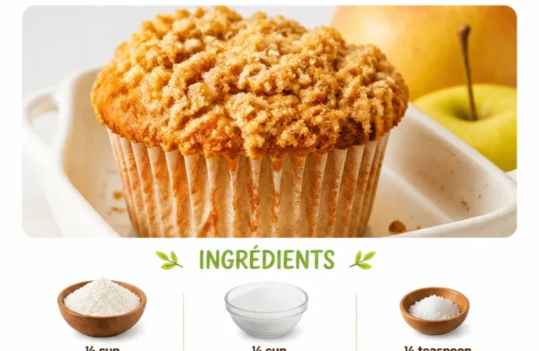 Freshly baked cinnamon apple muffins with a golden-brown crust