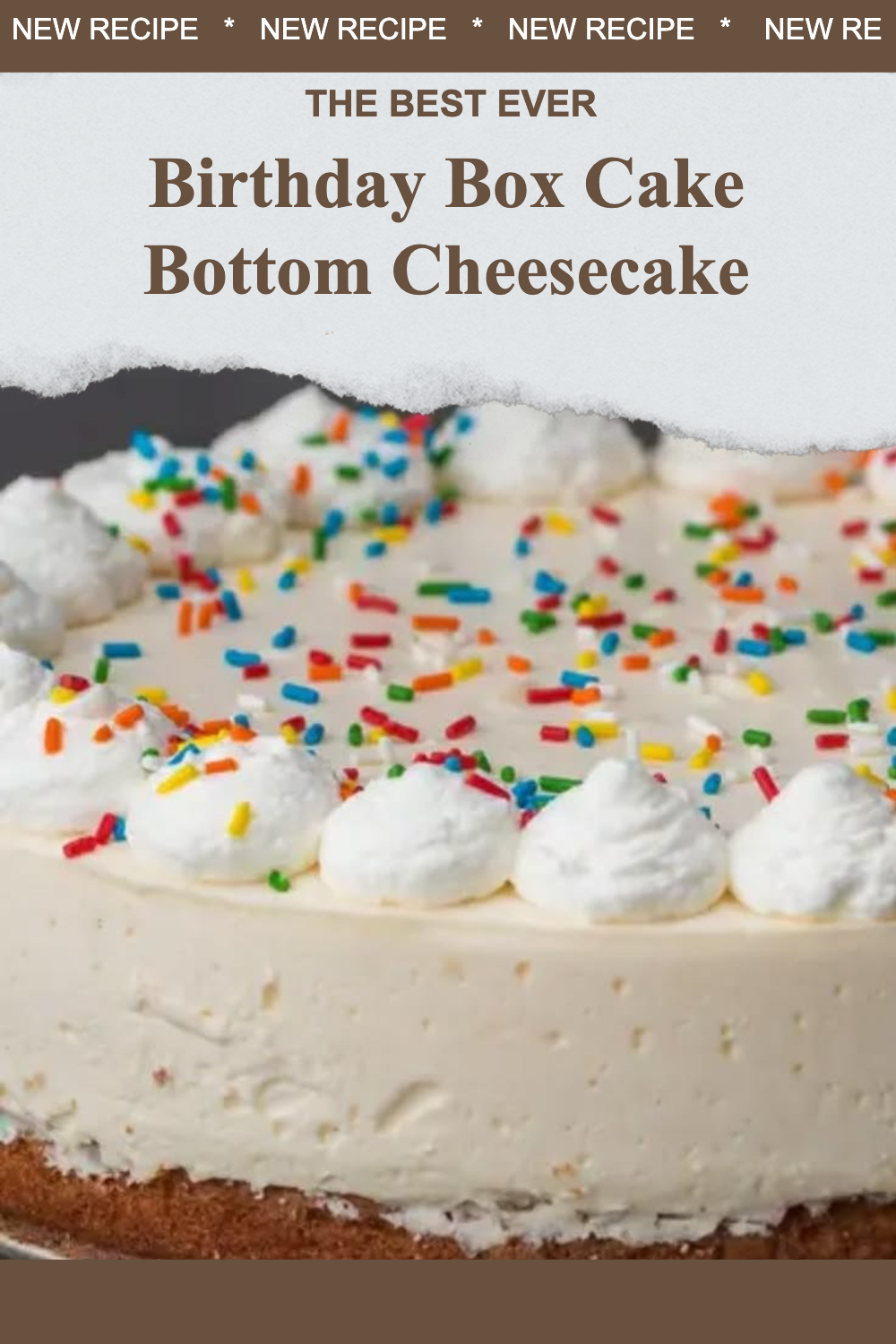 Birthday Box Cake Bottom Cheesecake