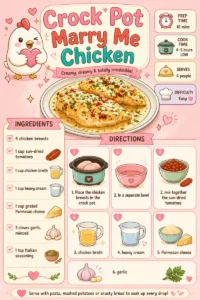 Crock Pot Marry Me Chicken served with fresh herbs and noodles