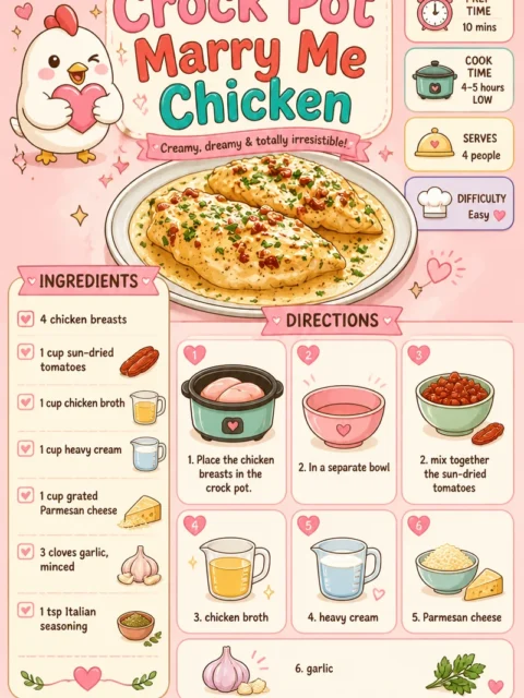 Crock Pot Marry Me Chicken served with fresh herbs and noodles